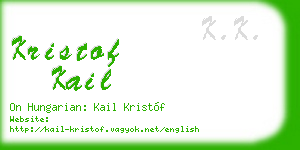 kristof kail business card