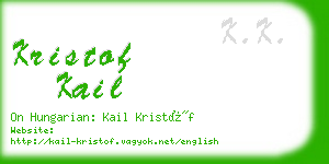 kristof kail business card